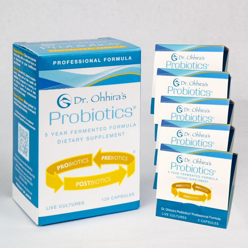 Dr Ohhiras Probiotics Professional Formula 120 Capsules with Bonus 5 Travel Size Samples 10 Capsules Bonus